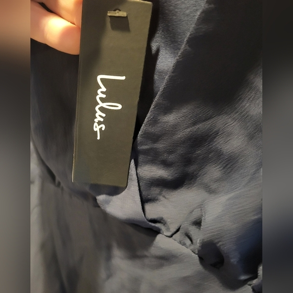 Lulu's Dream Girl Material Navy Blue Flutter Sleeve Mini Dress Size XL New! - Picture 6 of 10